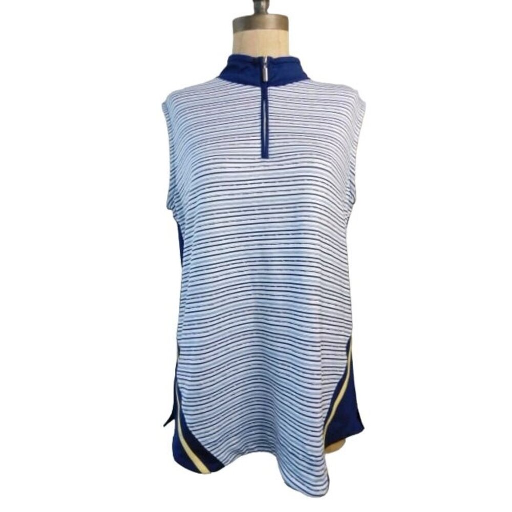 Chase 54 Size L Large Stand Collared Sleeveless Golf Tennis Active Top Sporty